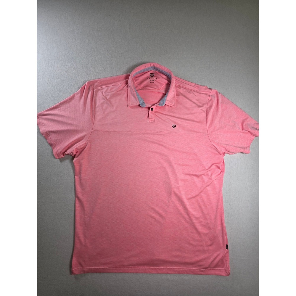 Veece Mens 3XL Pink Heathered Performance Short Sleeve Polo Shirt TS002235M